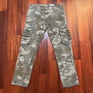 Wrangler Pants Men 32x30 Camo Cargo Green Regular Taper Casual Outdoors Hunting